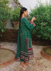 Qline By Qalamkar Embroidered Linen Unstitched 3 Piece Suit - 13